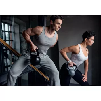 Hantla winylowa kettlebell 6 kg tiguar (morski)