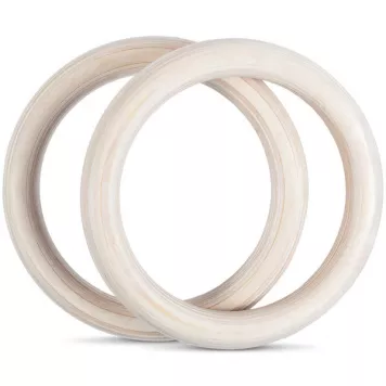 Drewniane kółka gimnastyczne z pasami (28 mm) THORN FIT