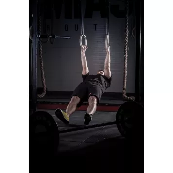 Drewniane kółka gimnastyczne z pasami (28 mm) THORN FIT