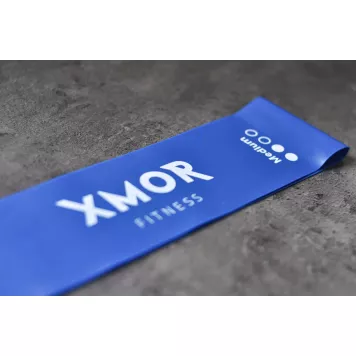 Guma oporowa MINI BAND SZEROKA średnia XMOR (niebieska)