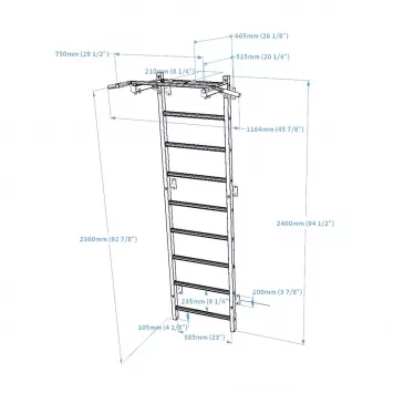 Drabinka gimnastyczna 721B BenchK