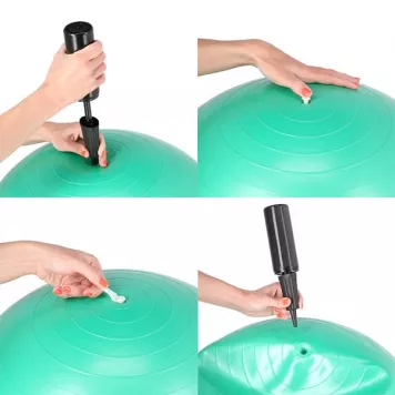 Piłka gimnastyczna YB01 75 cm czarna HMS