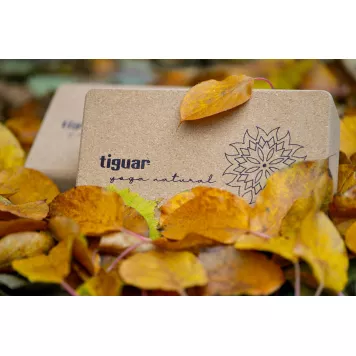 Kostka do jogi korkowa yoga natural tiguar (22,4 x 14,8 x 7,4 cm)