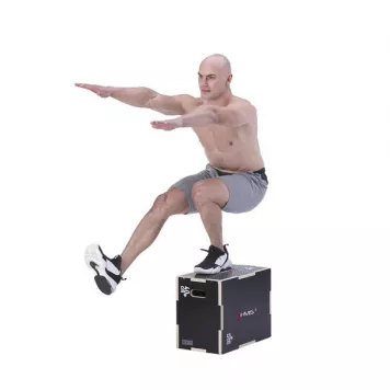 Box / Skrzynia drewniana mała czarna 50x40x30 cm PLYO BOX DSC03 HMS