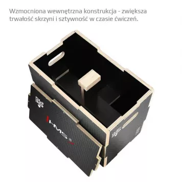 Box / Skrzynia drewniana mała czarna 50x40x30 cm PLYO BOX DSC03 HMS