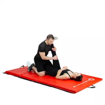 Materac gimnastyczny składany 2400x1200 mm RED MGS01 HMS