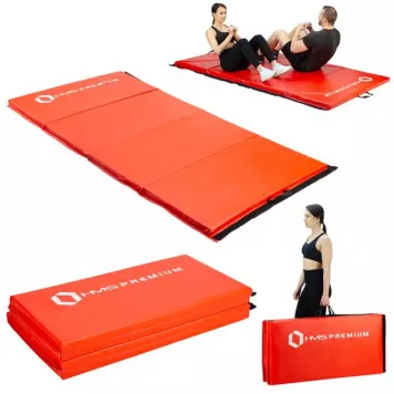 Materac gimnastyczny składany 2400x1200 mm RED MGS01 HMS