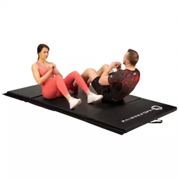 Materac gimnastyczny składany 2400x1200 mm BLACK MGS01 HMS