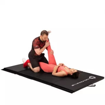 Materac gimnastyczny składany 2400x1200 mm BLACK MGS01 HMS