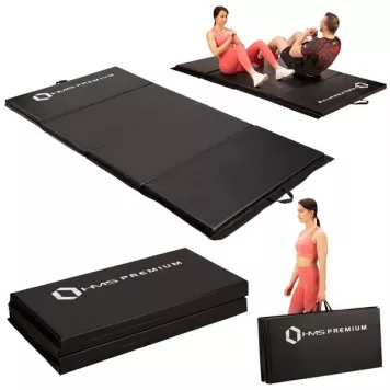 Materac gimnastyczny składany 2400x1200 mm BLACK MGS01 HMS