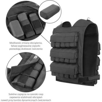 Kamizelka treningowa z obciążeniem 30 kg KTO30 HMS PREMIUM
