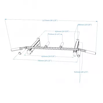Metalowy drążek do podciągania PB2W BenchK