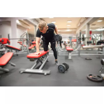 Zestaw Hantli Poliuretanowych 5 - 25 kg (9 par) Natural Strength + Stojak