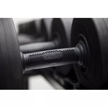 Zestaw Hantli Poliuretanowych 5 - 25 kg (9 par) Natural Strength + Stojak