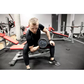 Zestaw Hantli Poliuretanowych 5 - 25 kg (9 par) Natural Strength + Stojak