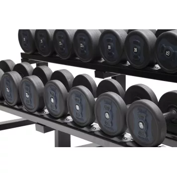 Zestaw Hantli Poliuretanowych 5 - 25 kg (9 par) Natural Strength + Stojak