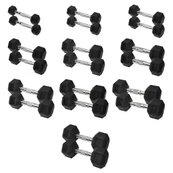 Zestaw hantli HEX 2.0 - 2 x 1-10 kg + stojak na hantle 1-10 Kg XMOR