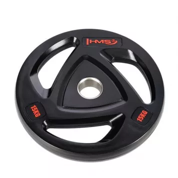 Talerz Olimpijski Ogumowany 15 KG TOX15 CZARNY HMS