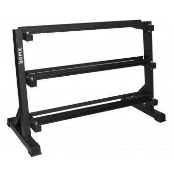 Zestaw hantli HEX 2.0 - 2 x 2,5-25 kg + Stojak na hantle HEX 120 cm XMOR