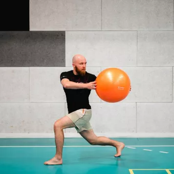 Piłka gimnastyczna ANTI-BURST YB02 55CM ORANGE HMS