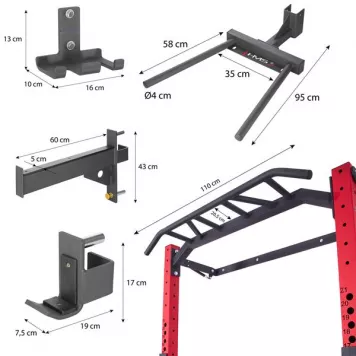 Wielofunkcyjna klatka treningowa składana KLT22 RED HMS