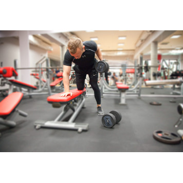 Zestaw Hantli Poliuretanowych 5 - 50 Kg (19 Par) Natural Strength + 2 Stojaki