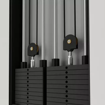 Brama Przyścienna Treningowa Podwójna Wyciąg Ze Stosem BS302 Commercial HMS