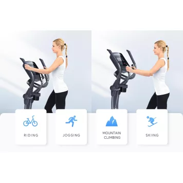 Trenażer eliptyczny elektromagnetyczny E33 LED Gymost