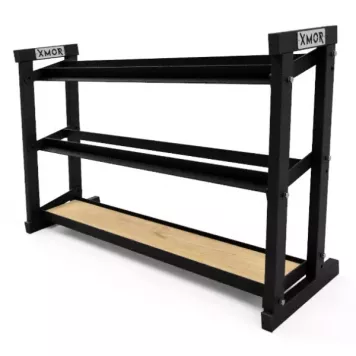 Zestaw Hantli HEX 2.0 - 2 x 2,5-20 kg + Kettlebells 4-20 kg + Stojak 150cm XMOR