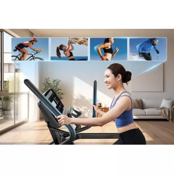 Trenażer eliptyczny elektromagnetyczny E17 V8 LED Gymost