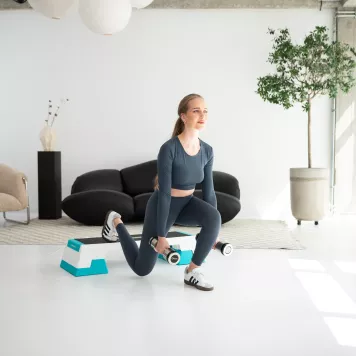 Step do aerobiku premium white/mint AS007 HMS