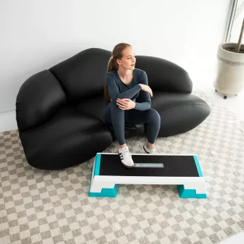 Step do aerobiku premium white/mint AS007 HMS