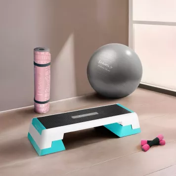 Step do aerobiku premium white/mint AS007 HMS