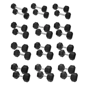 Zestaw hantli HEX 2.0 - 2 x 2,5-30 kg XMOR + Stojak na hantle HEX AC-178 BAUER FITNESS