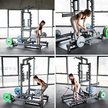 Stojak multifunkcyjny z platformą do podnoszenia ciężarów i Hip Thrust SMP01 COMMERCIAL HMS