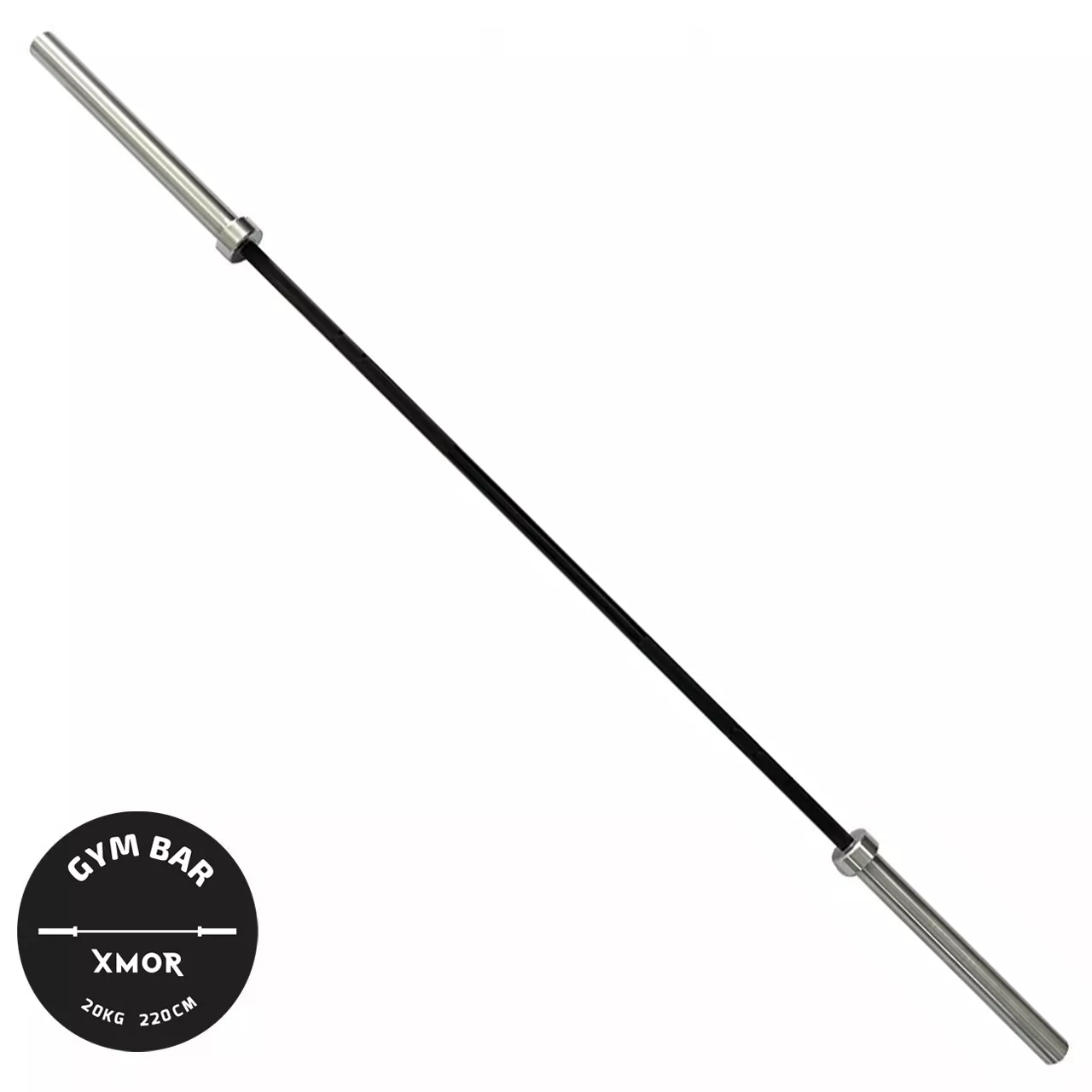 Gryf olimpijski treningowy XMOR GYM BAR 20 kg 220 cm (black)