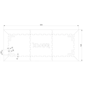 Pomost do podnoszenia ciężarów LIFTING PLATFORM 1x3m - 30mm XMOR