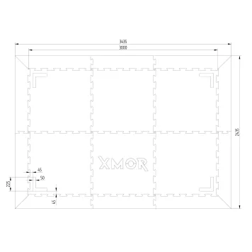 Pomost do podnoszenia ciężarów LIFTING PLATFORM 2x3m - 30mm XMOR