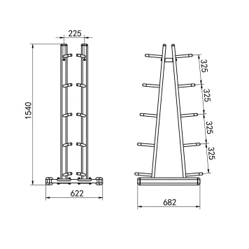 Stojak na piłki lekarskie COMMERCIAL STR41 HMS