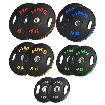 Talerze olimpijskie ogumowane TOG10 2 x 10kg HMS