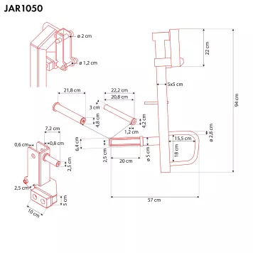 Ramiona do wyciskania JAMMER ARMS JAR1050 HMS
