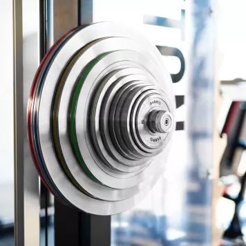 Zestaw talerzy olimpijskich stalowych kalibrowanych TOS 2 x 0.25 - 25 KG (168 KG) HMS