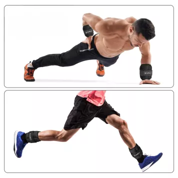 Obciążniki na kostki i nadgarstki regulowane 2 x 0.5kg ONK01 HMS