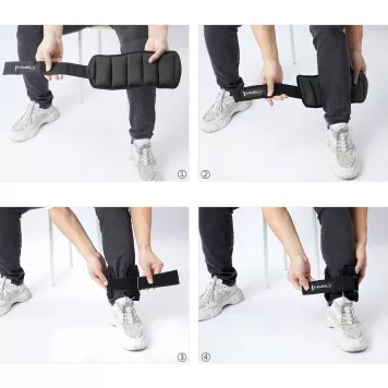 Obciążniki na kostki i nadgarstki regulowane 2 x 0.5kg ONK01 HMS