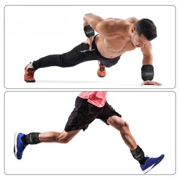 Obciążniki na kostki i nadgarstki regulowane 2 x 2kg ONK04 HMS