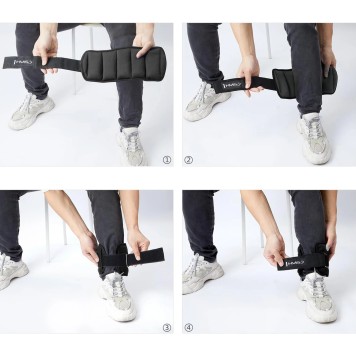 Obciążniki na kostki i nadgarstki regulowane 2 x 2kg ONK04 HMS