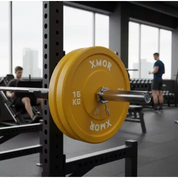 Obciążenie do sztangi 15 kg COLOR TRAINING BUMPER PLATES XMOR