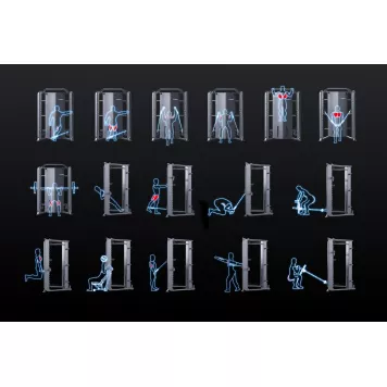 Brama treningowa L101 Maszyna Smitha + Dual Crossover Gymost