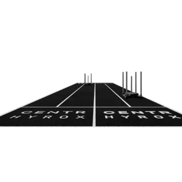 Trawa 2 tory z polami End Zone i logo (16,2 m × 2 m) HTURF4 - CENTR x HYROX