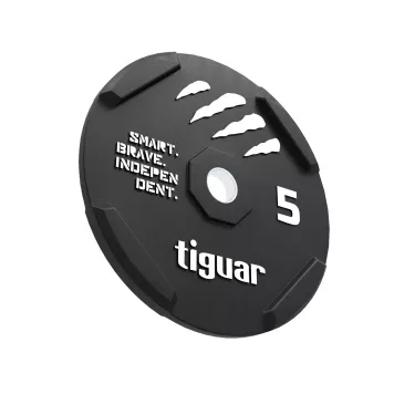 Obciążenie do sztangi 5 kg bumper gumowy tiguar (czarny)
